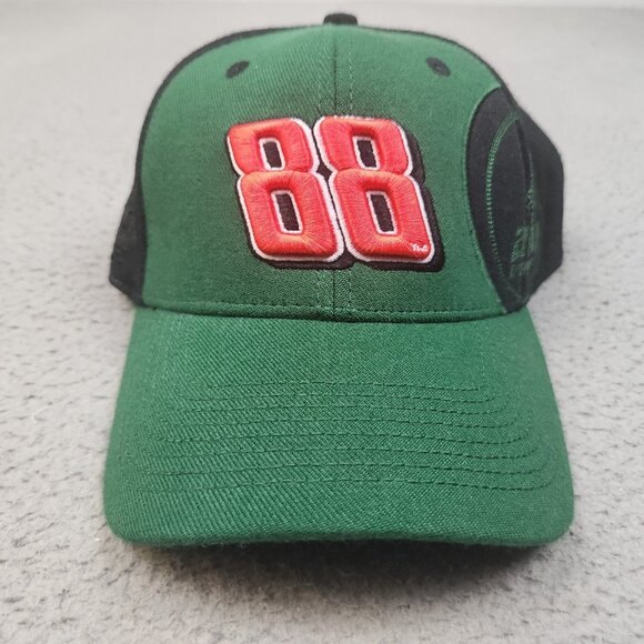 Chase Other - Dale Earnhardt Jr Hat Cap Fitted Amp Energy 88 Black Green NASCAR HMS Puff Logo